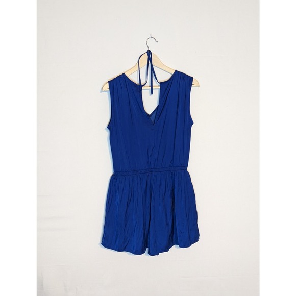loft comfy romper shorts royal blue sleeveless womens extra small xs - Picture 2 of 8